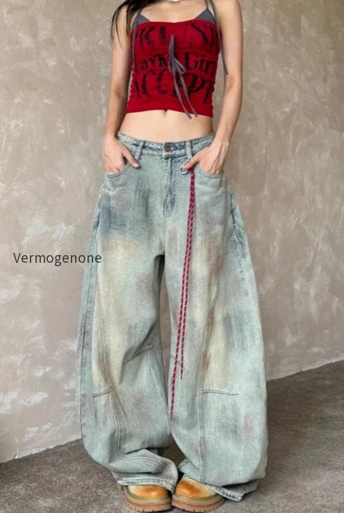 Vintage Wide Leg Light Blue Jeans