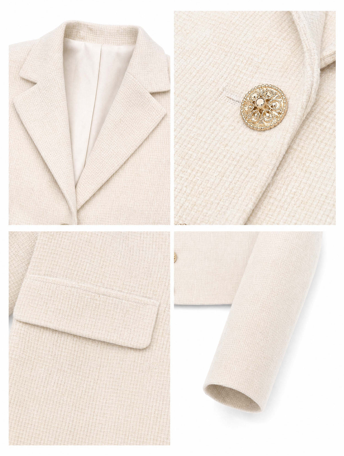 Vintage Cropped Blazer And Midi Pencil Skirt Two Piece Set