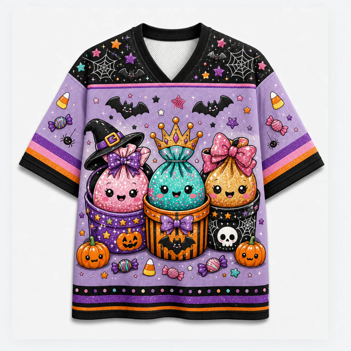 Chaotic Club Cute Kawaii Glitter Candy Treats Halloween Mesh Jersey