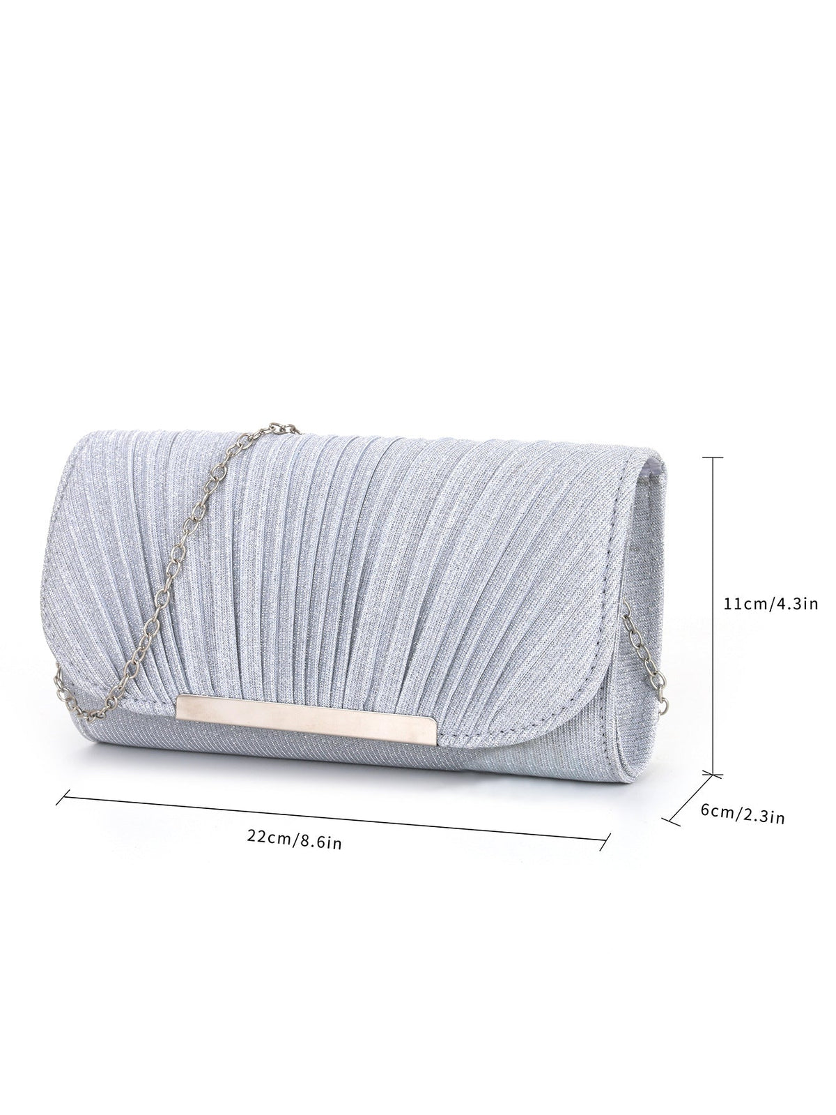 Crossbody Dinner Bag Women's Clutch Bag Pleated High Sewing Line Round Bottom Hand Carry Evening Bag
