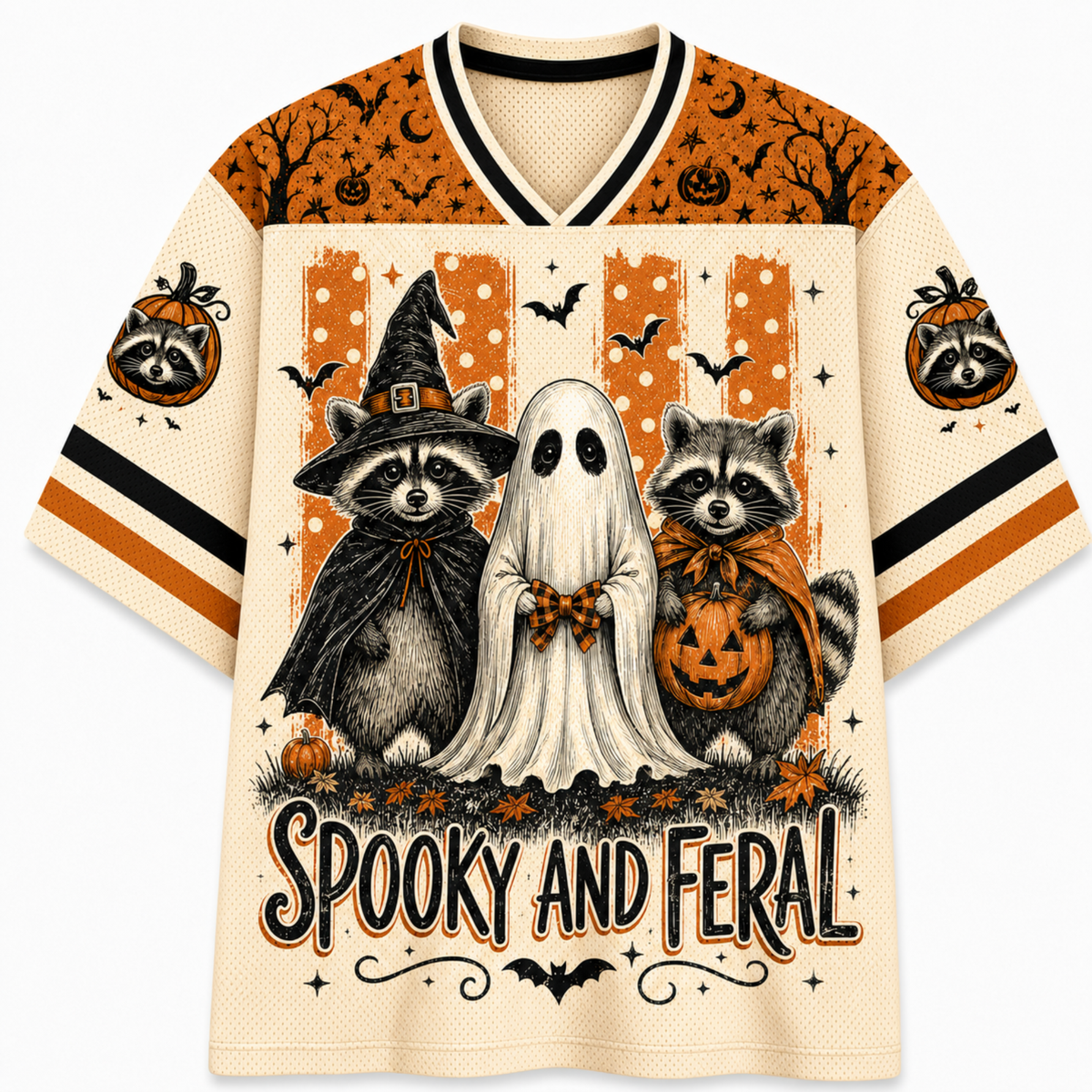 Chaotic Club Funny Raccoon Spooky Feral Garbage Crew Mesh Jersey