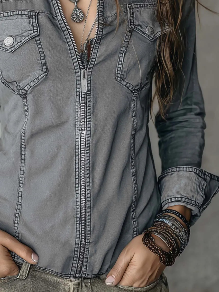 Blouse That Flatters – Retro & denim