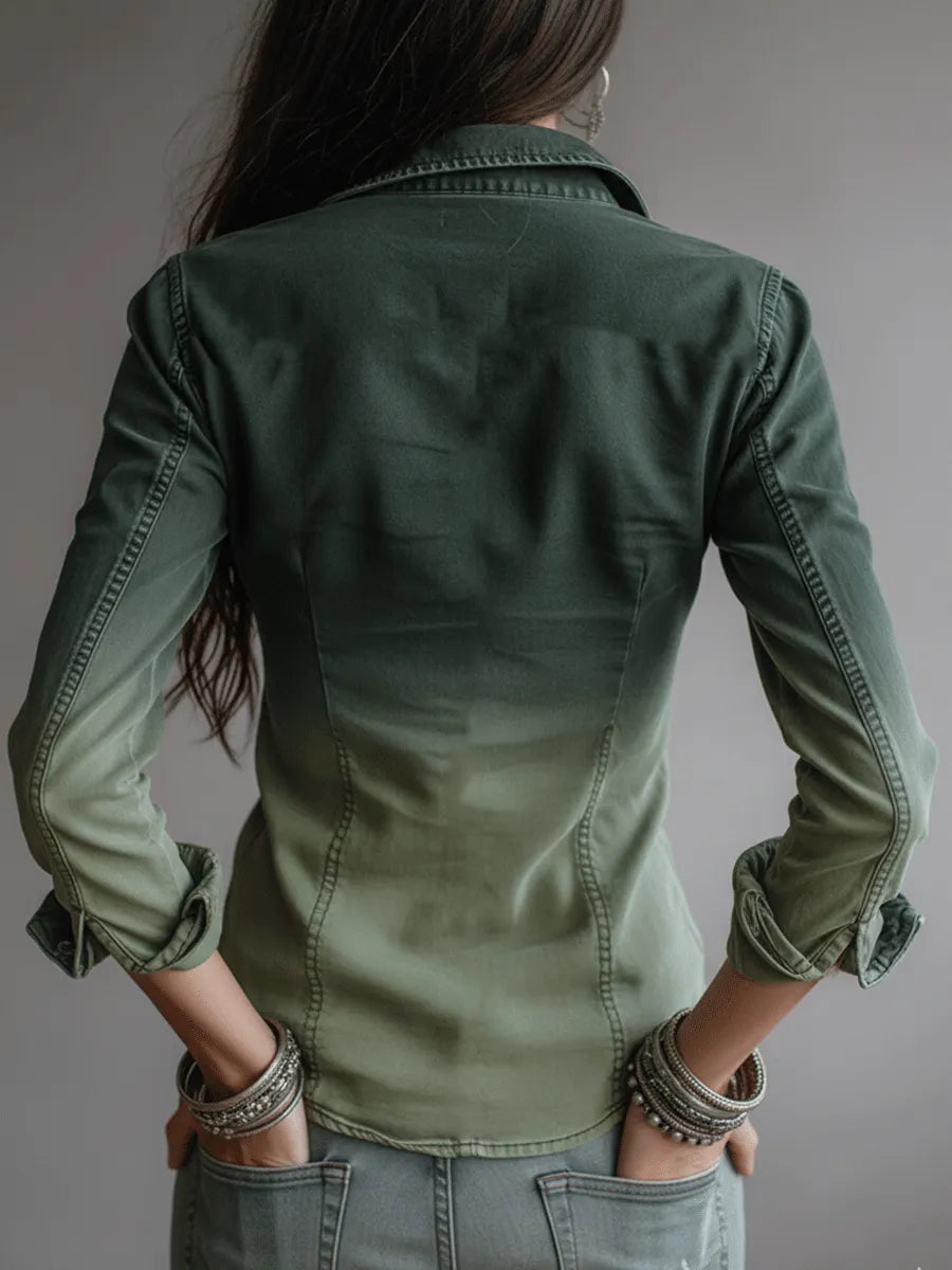 Chic Blouse in denim, Unbeatable Price