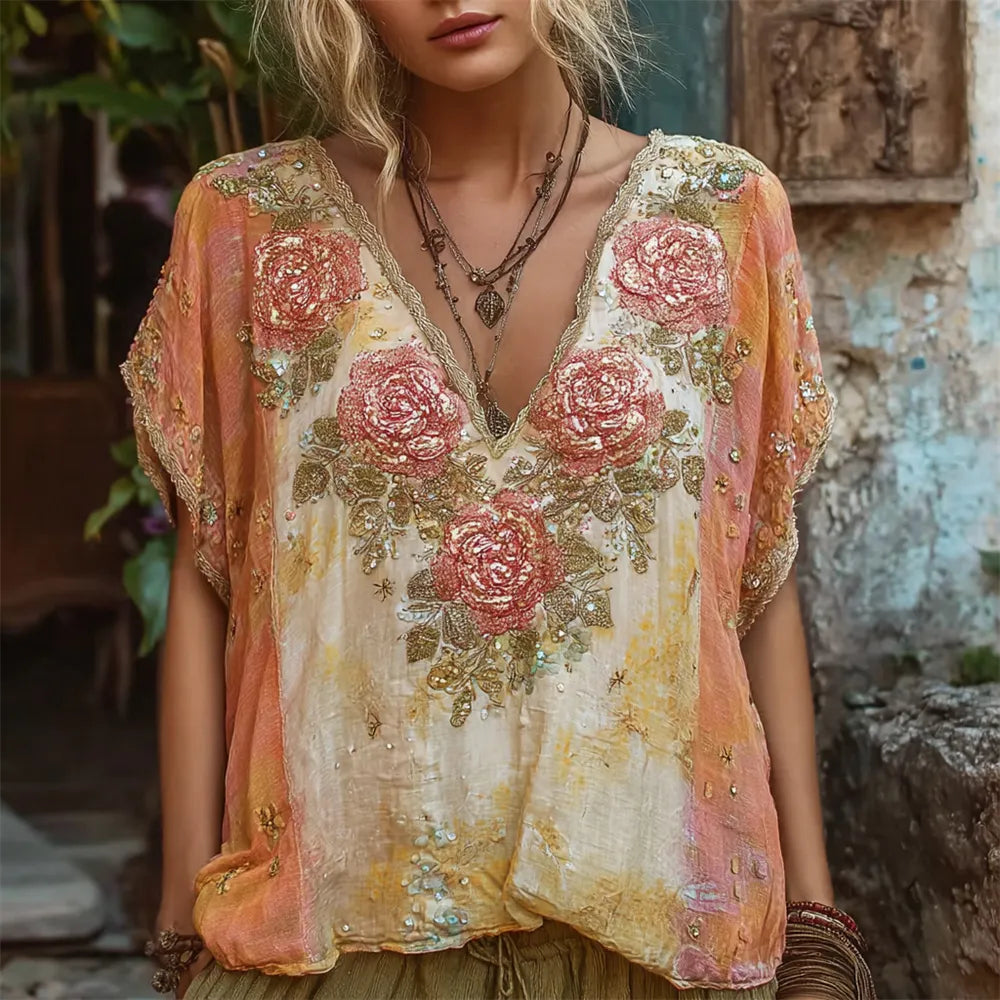 Boho Shirt in linen, Unbeatable Price
