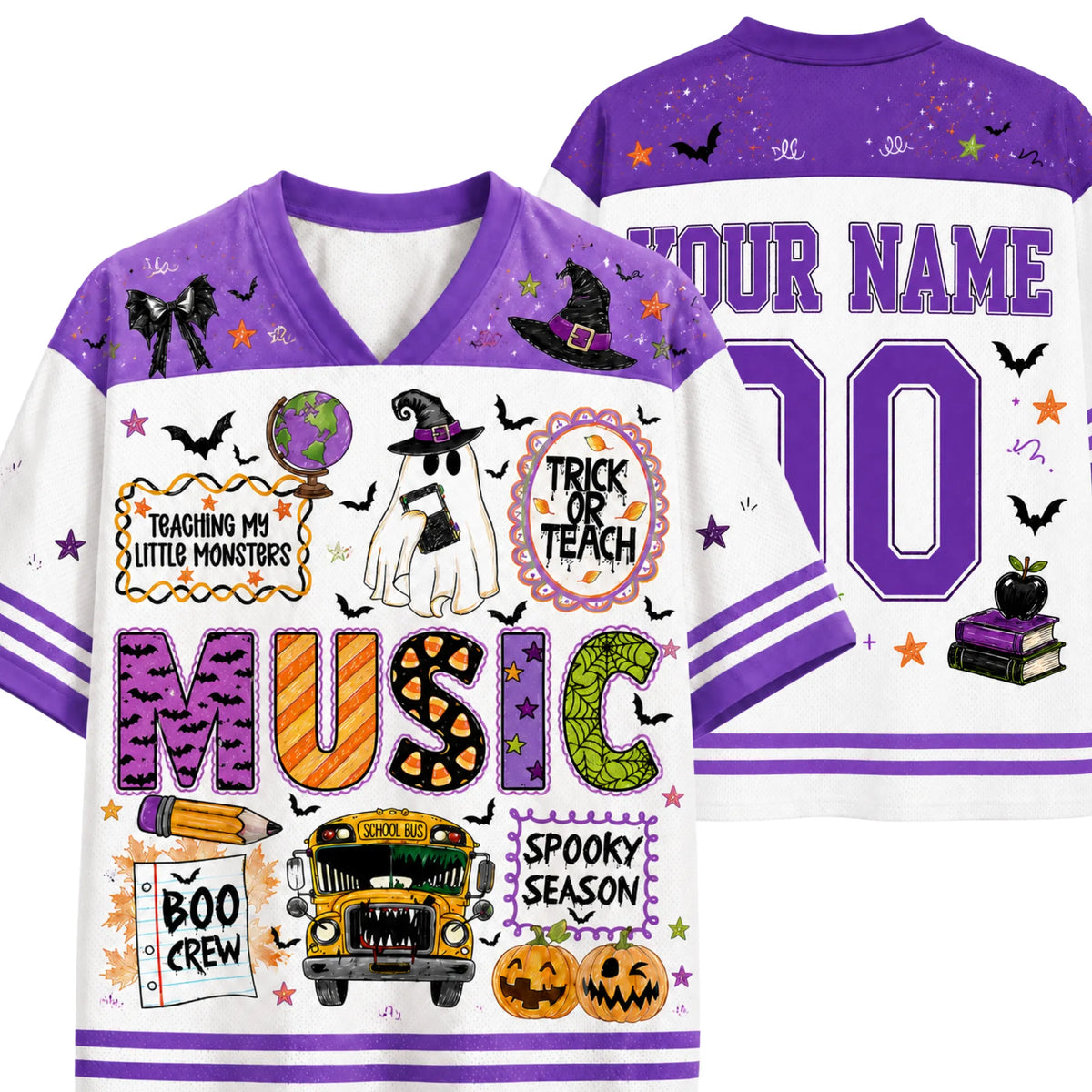 Chaotic Club School Staff Halloween Spooky Season Mesh Jersey