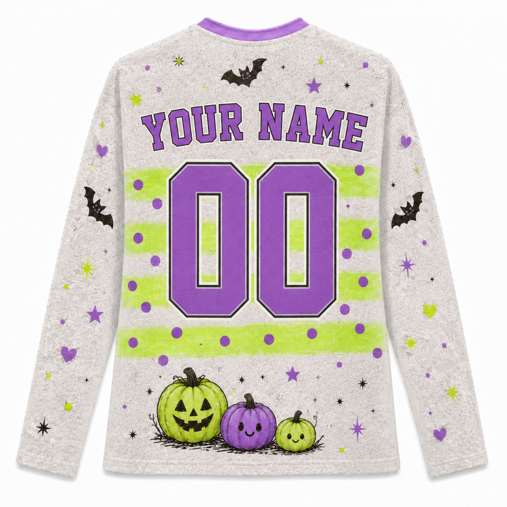 Chaotic Club Spooky Ghost Can Halloween Long Sleeve Jersey