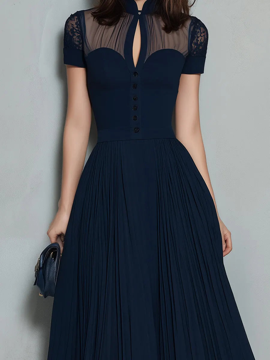 Midi Dress with pleated – Premium Look