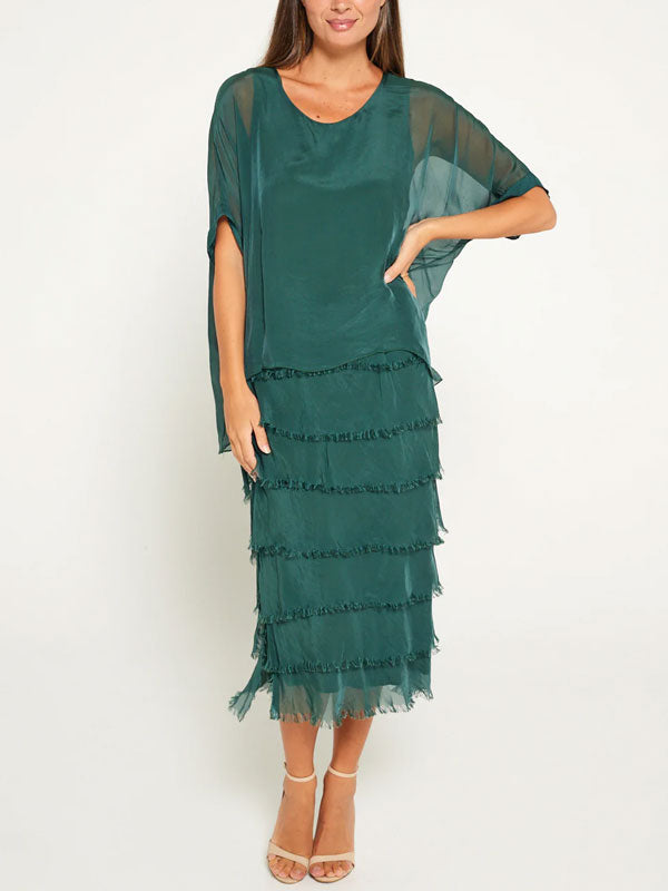 Straight temperament chiffon temperament women's dress