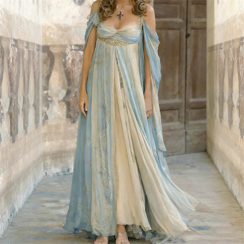 Classy Floral Godness Inspired Flowy Maxi Dress