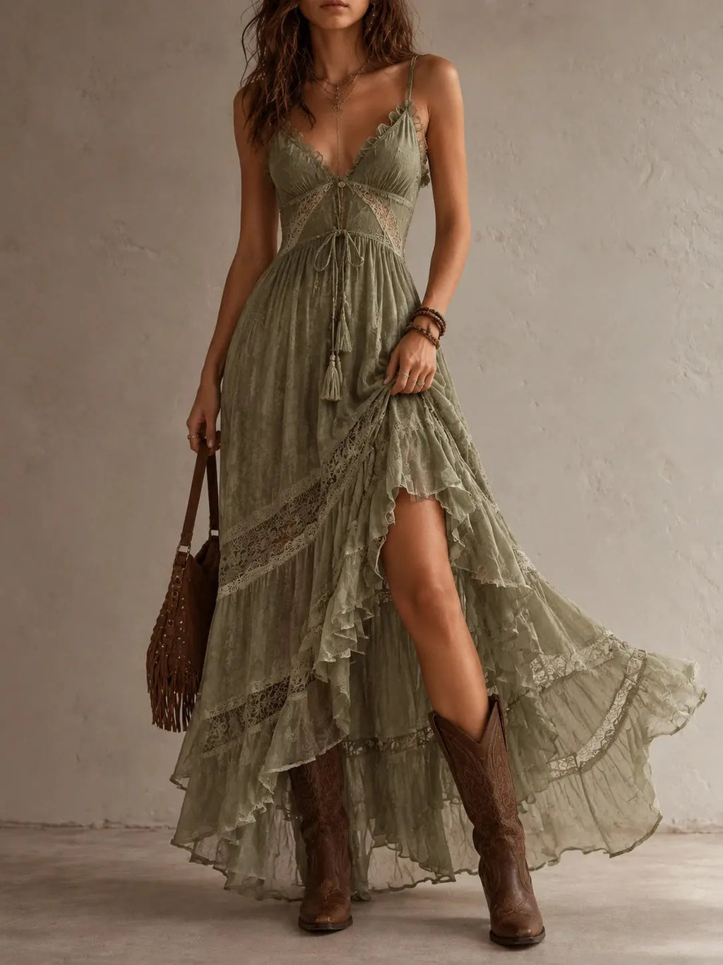 Chic Maxi Dress in lace, Smart Price