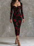 Vintage Midi Dress in velvet, Affordable Luxury
