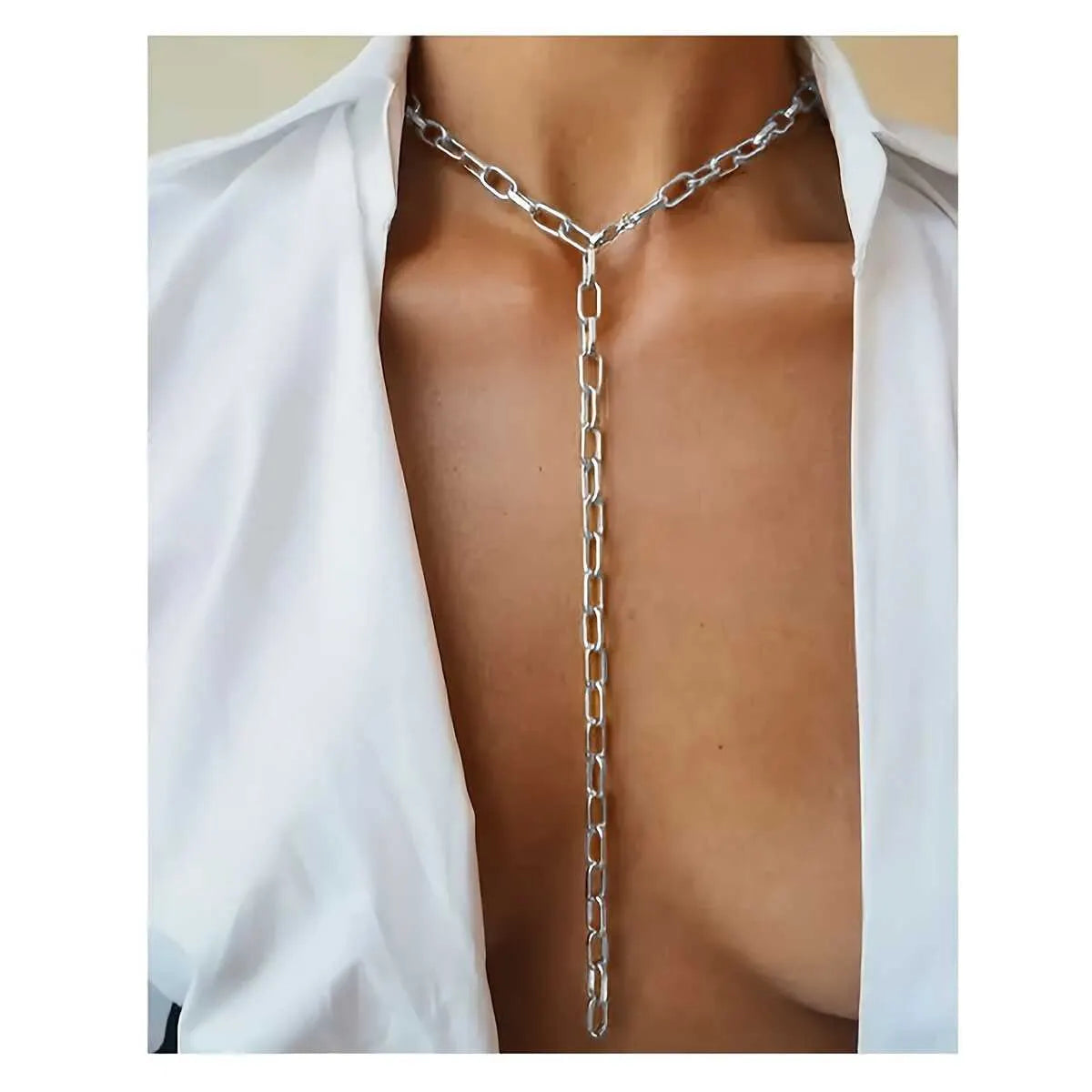 Ladies' Metal Splicing Body Chain Elegant and Personalized Accessory