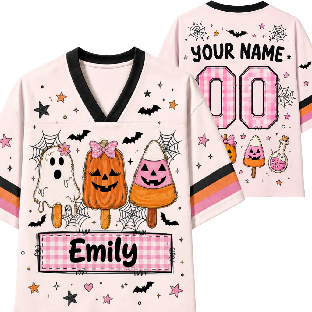 Chaotic Club Halloween Spooky Popsicles Gingham Plaid Mesh Jersey