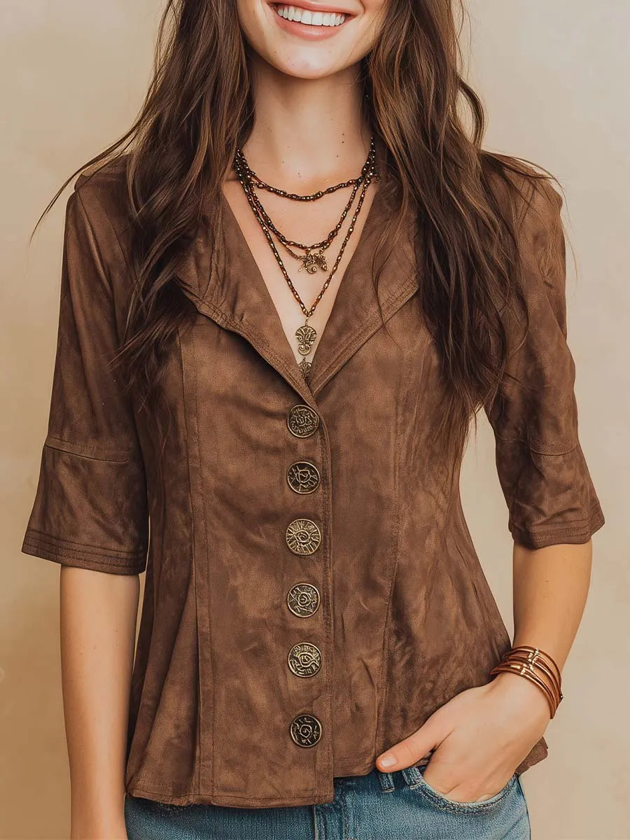 Shirt That Flatters – Vintage & suede