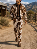 Men's Western-style Top And Trousers Two-piece Set