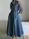 Chic Dress in denim, Designer Aesthetic