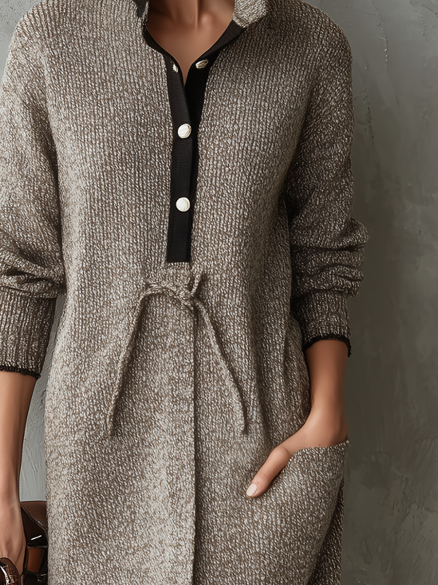 Retro Midi Dress in soft knit, Smart Price