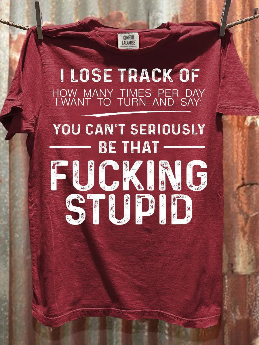Funny Offensive Art Print Casual Cotton Short Sleeve T-shirt