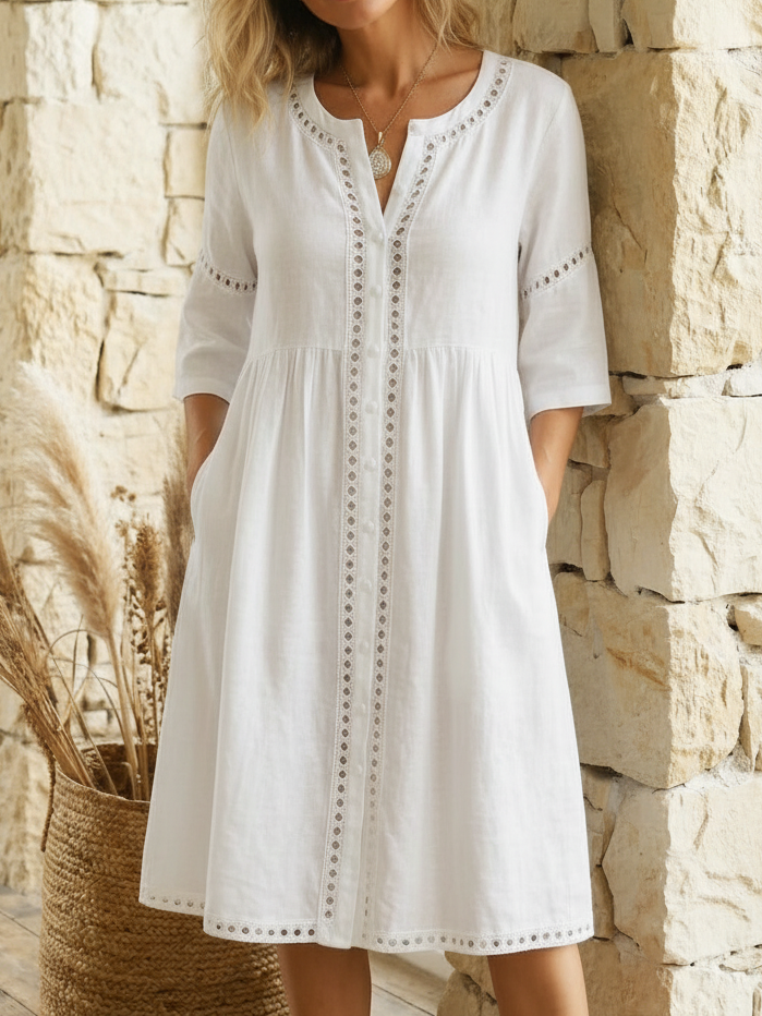 Dress with linen – Premium Look