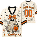 Chaotic Club Camo Bow Ghost Trick or Treat Halloween Mesh Jersey