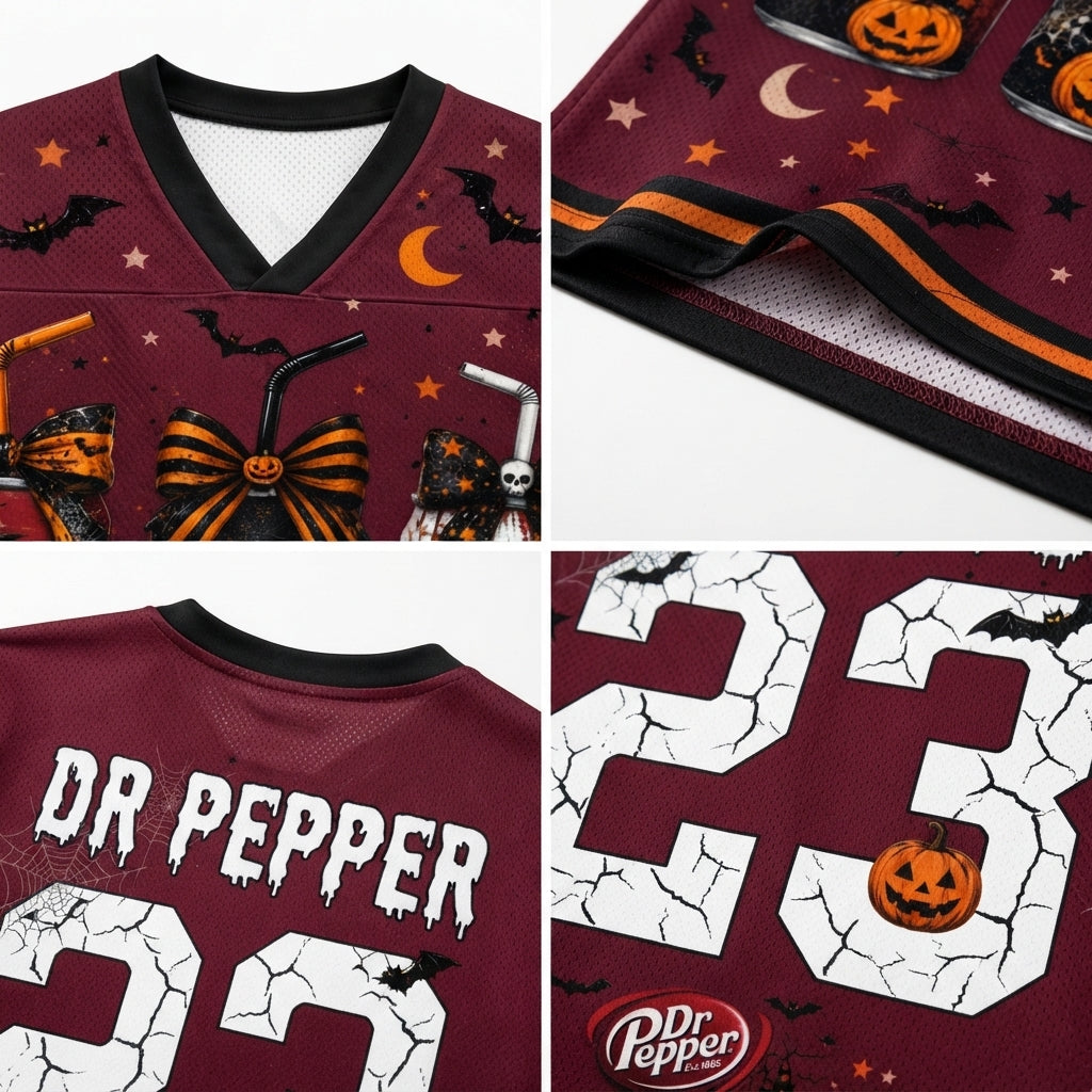 Chaotic Club Spooky Dr Pepper Cans Halloween Mesh Jersey