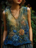 Vintage Top in linen, Designer Aesthetic
