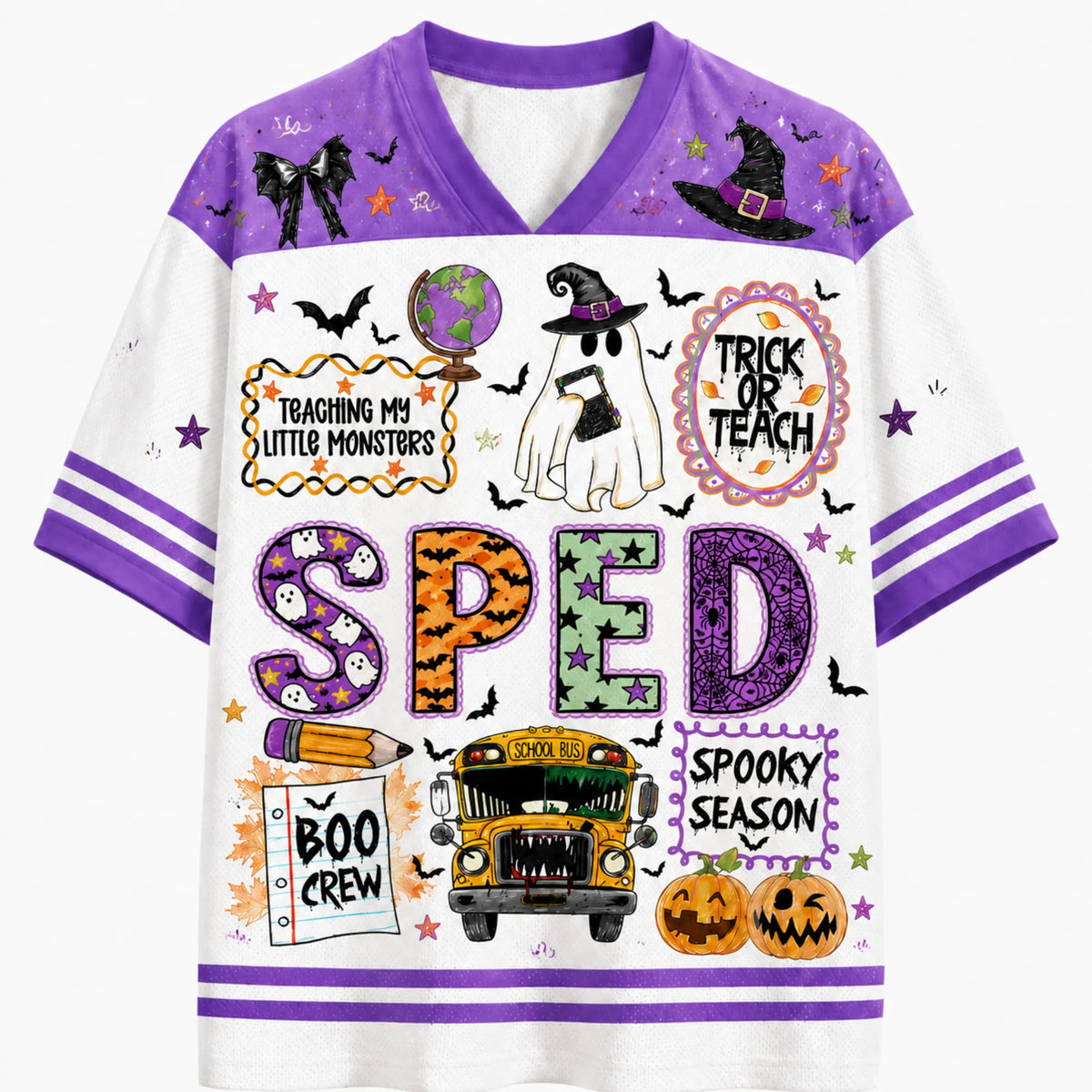 Chaotic Club School Staff Halloween Spooky Season Mesh Jersey