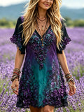 Bohemian Dress in linen, Designer Aesthetic