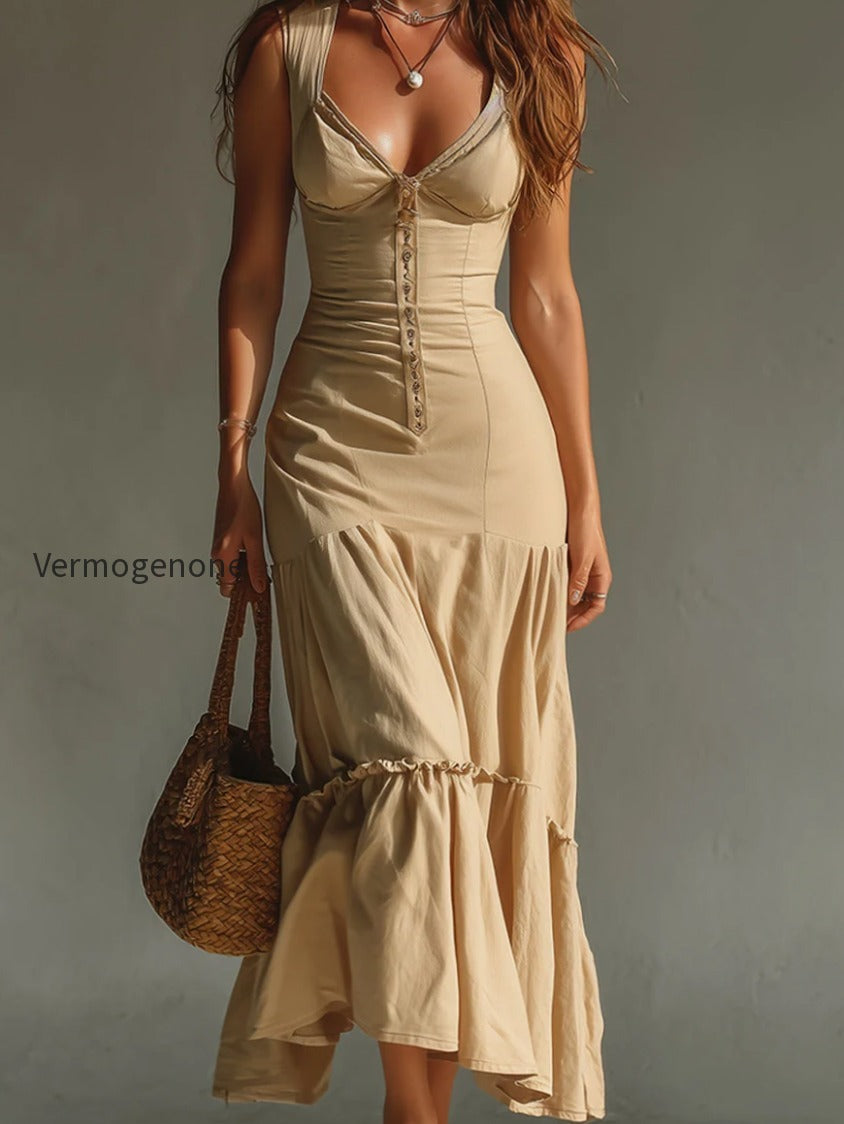 vintage-style-maxi-dress-with-ruffled-hem