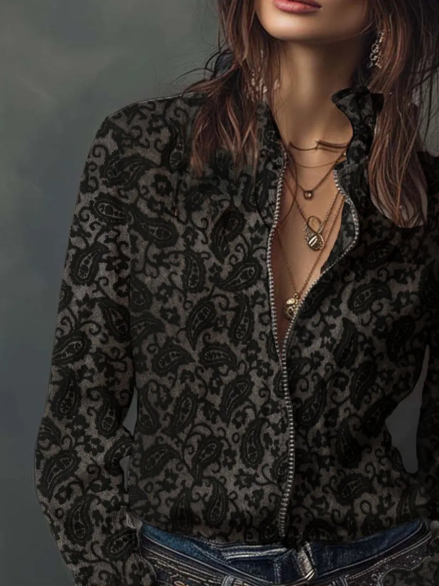 Blouse with soft knit – Premium Look