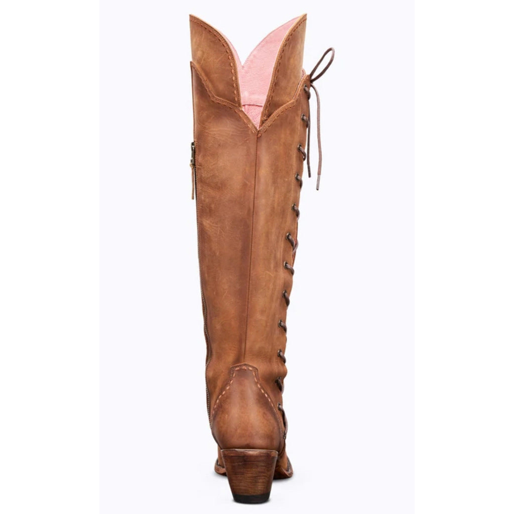 Cowboy Carter Outfits Womens Vintage Embroidered Lace-Up Western Boots