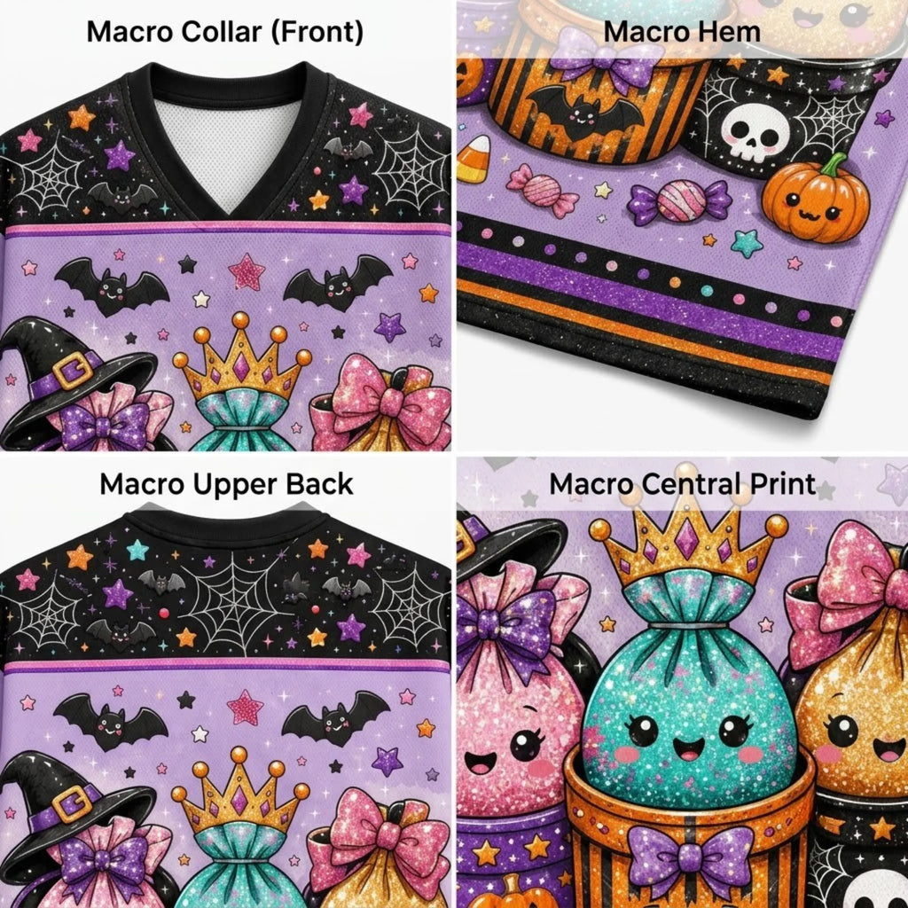 Chaotic Club Cute Kawaii Glitter Candy Treats Halloween Mesh Jersey