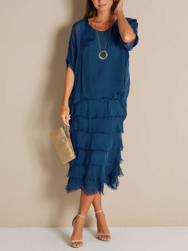 Straight temperament chiffon temperament women's dress