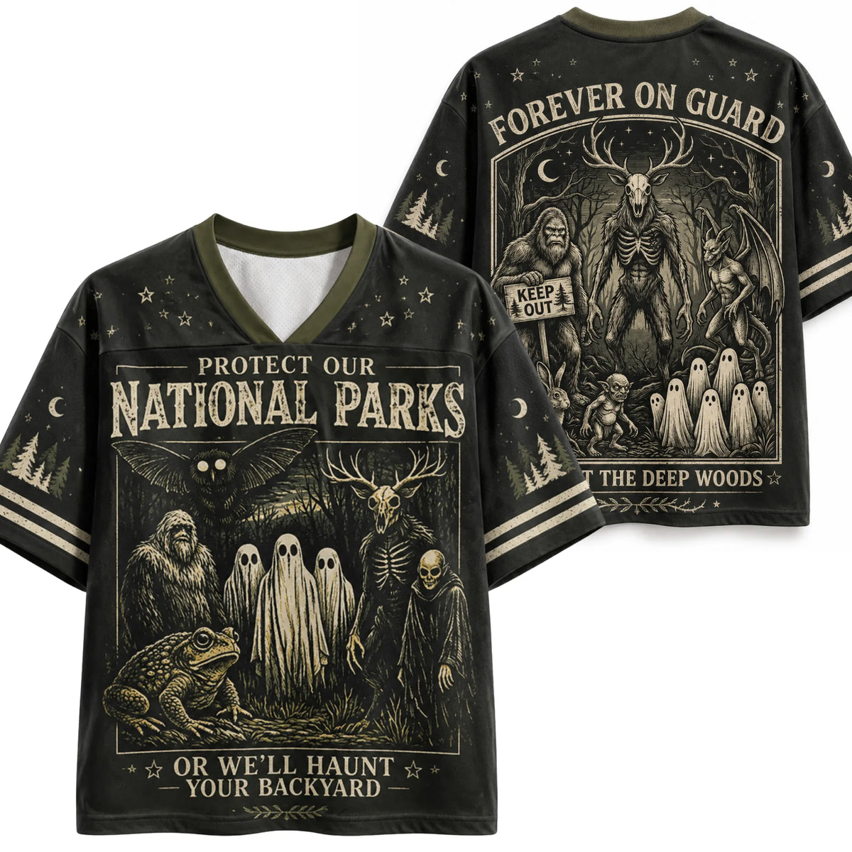 Chaotic Club Protect Our National Parks Cryptids Ghost Owl Mesh Jersey