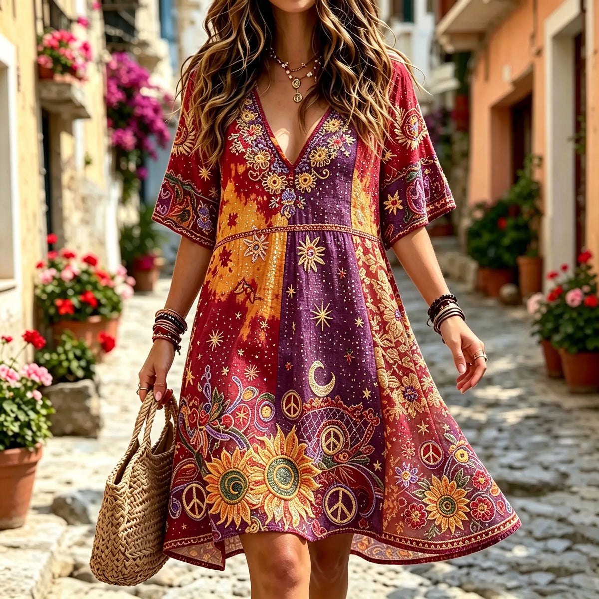 Vintage Dress in linen, Smart Price