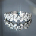 Vintage Crystal Flower Ring