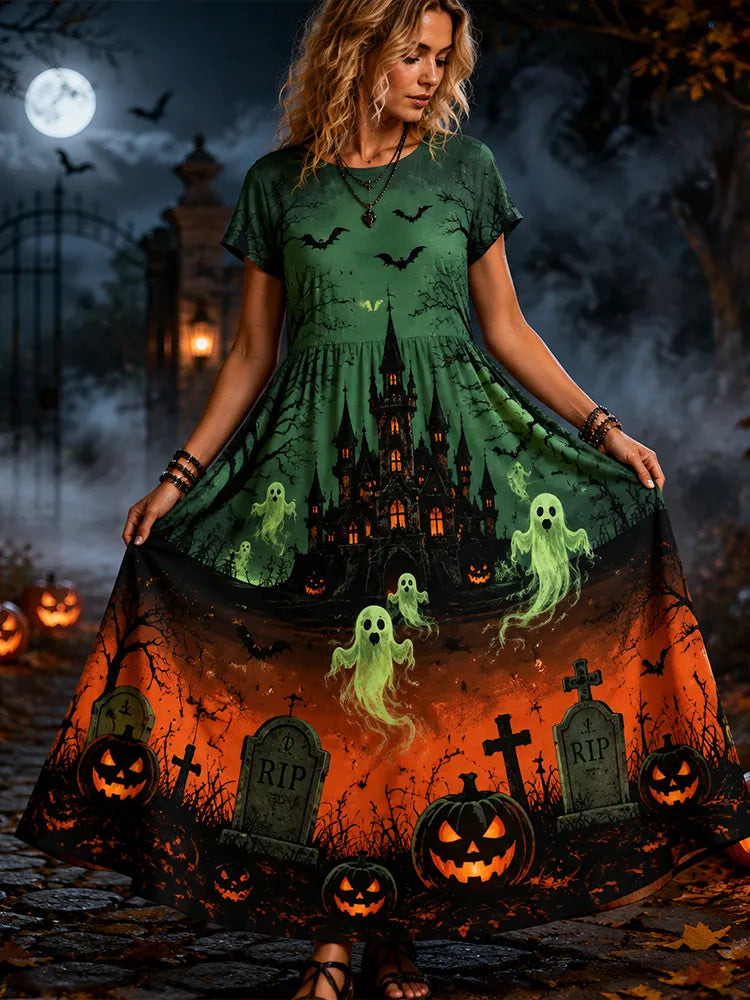 Wickedly Chic Midi Dress – Spooky Pick