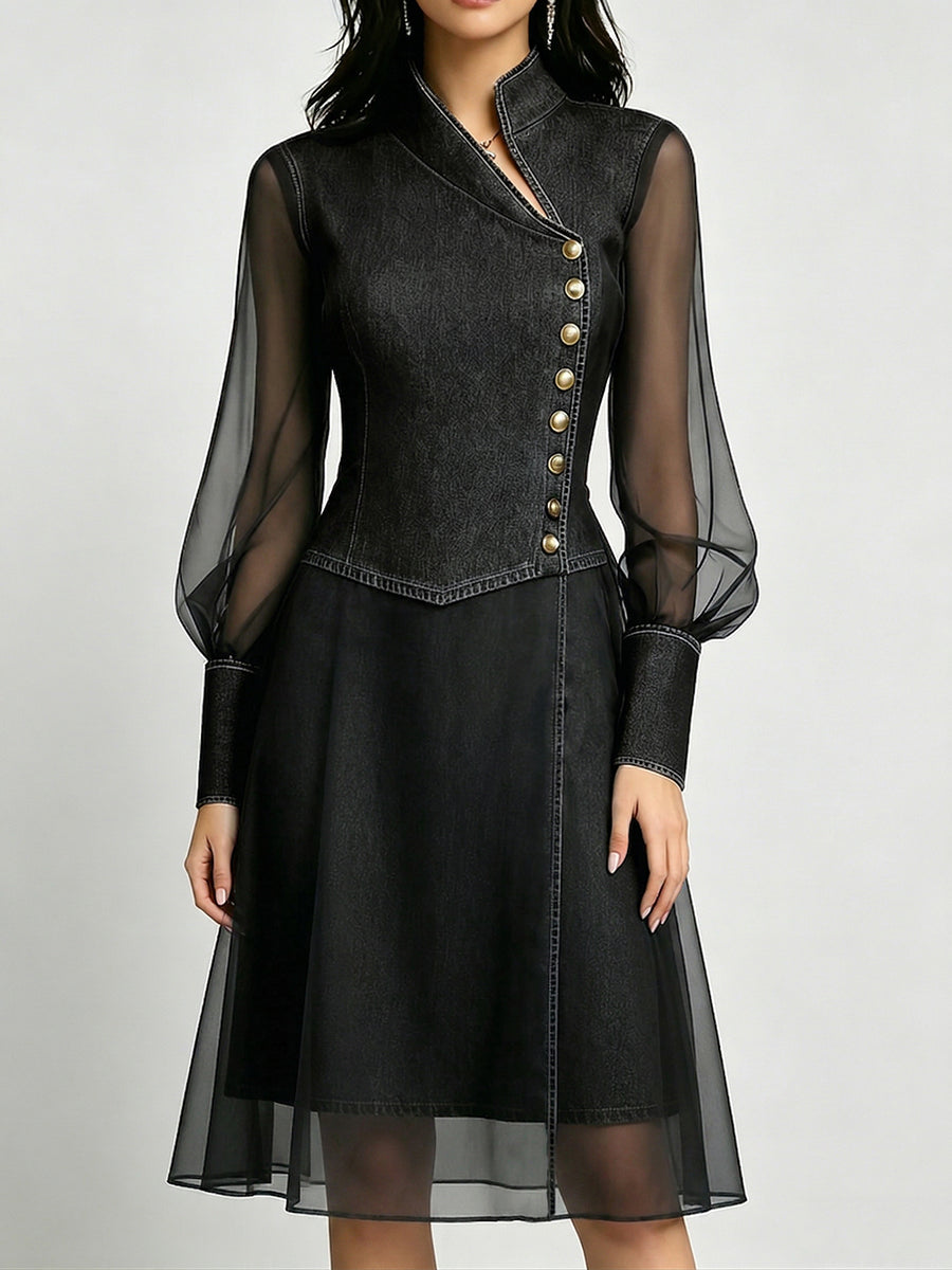 Chic Dress in denim, Affordable Luxury