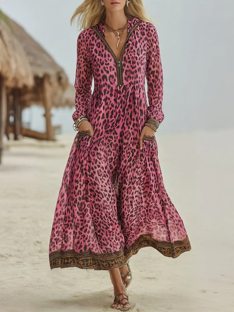 Retro Midi Dress in premium, Affordable Luxury