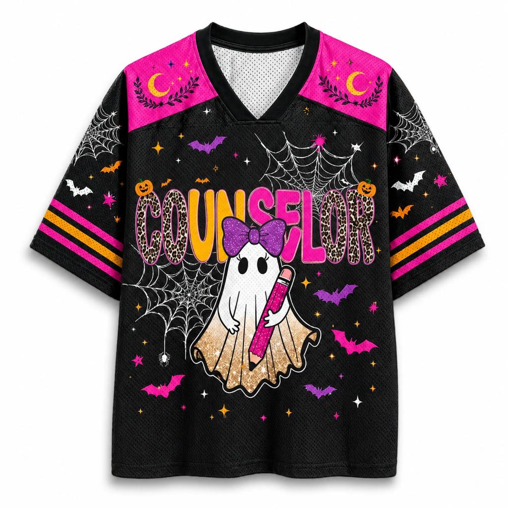 Chaotic Club Preppy School Staff: Teacher, Para Hallowwen Boo Mesh Jersey