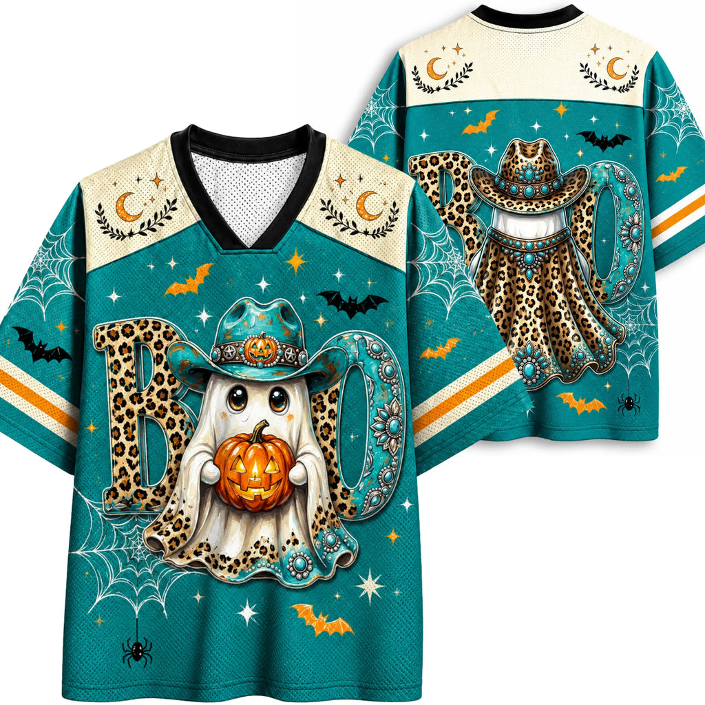 Chaotic Club Western Cowboy Ghost Boo Halloween Mesh Jersey