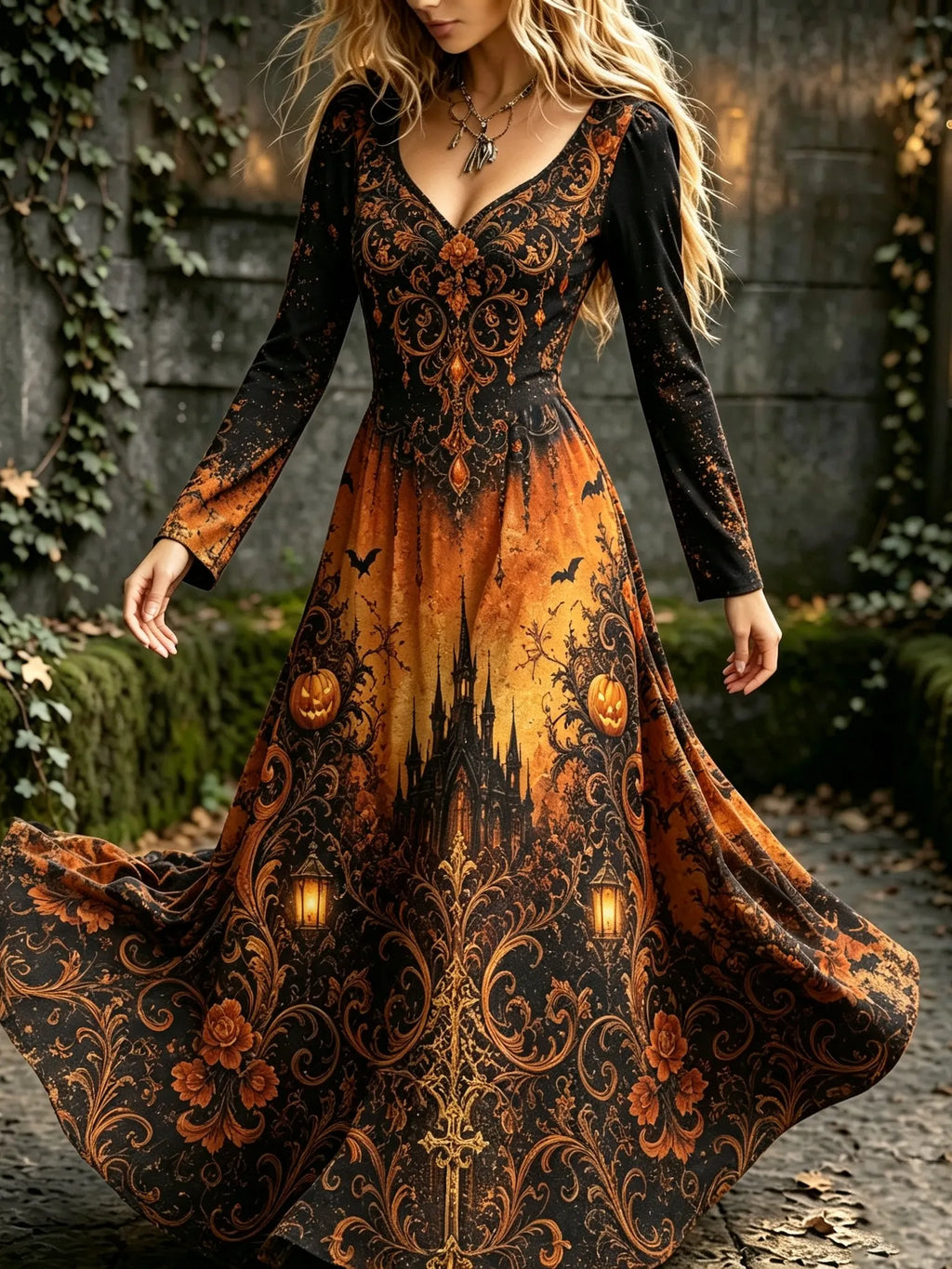 Retro Maxi Dress – Boo-tiful Halloween