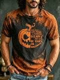Men's Retro Halloween Pumpkin Print T-shirt