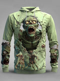 Men's Halloween Zombie Wall Breaking 3d Printed Hoodie