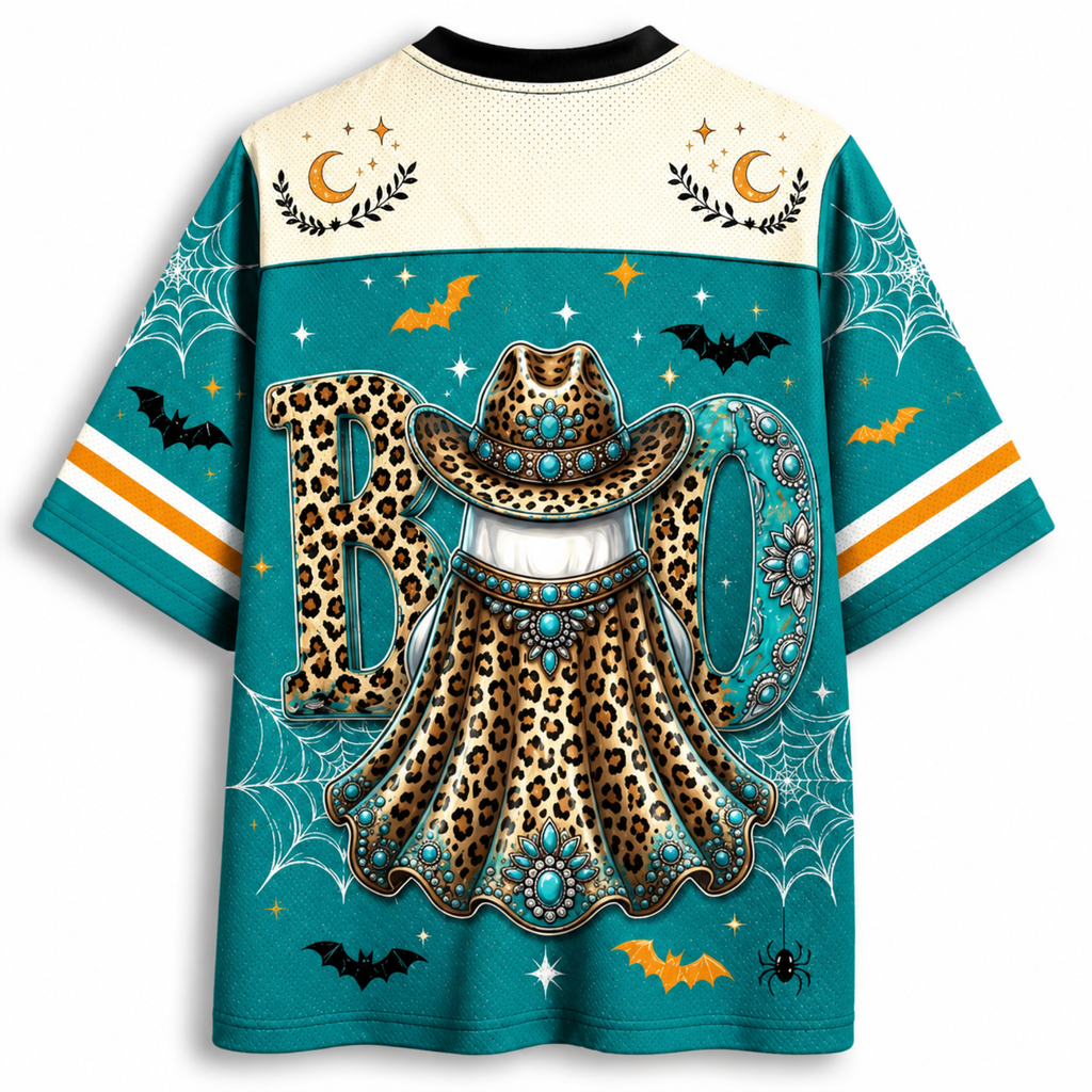 Chaotic Club Western Cowboy Ghost Boo Halloween Mesh Jersey