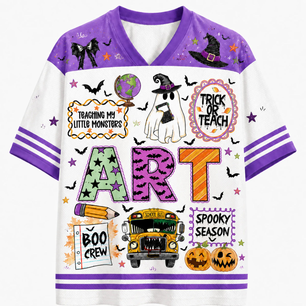 Chaotic Club School Staff Halloween Spooky Season Mesh Jersey