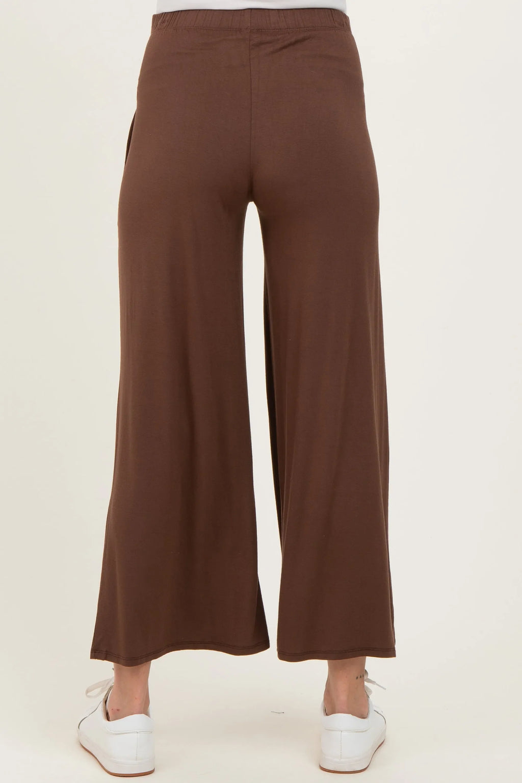 Brown Wide Leg Ankle Maternity Lounge Pants