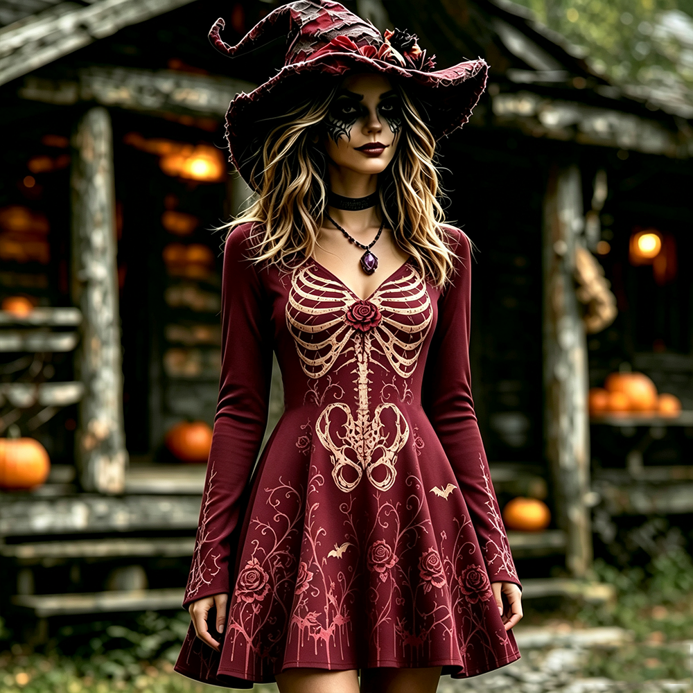 Wickedly Chic Mini Dress – Spooky Pick
