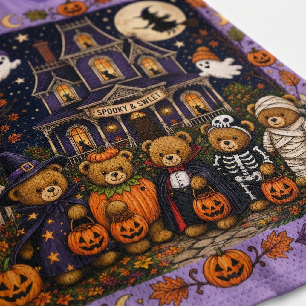 Chaotic Club Cute Spooky Sweet Teddy Bear Halloween Mesh Jersey