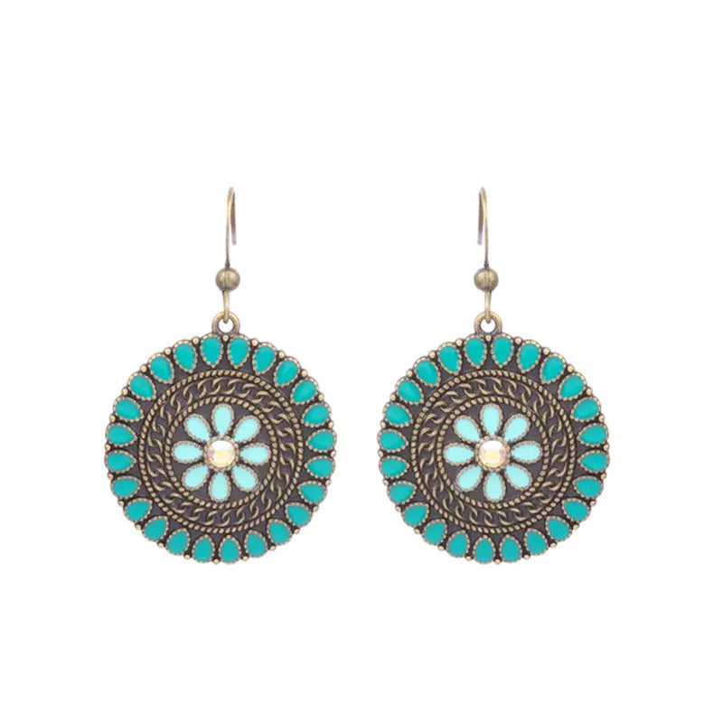 Women's Bohemian Exotic Water Drop Flower Earrings